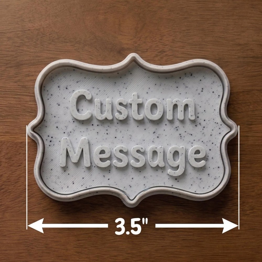 Bake Sales & Fundraisers - Message Plaque Cookie Cutter - Birthday & Numbers - Stamp and Bake
