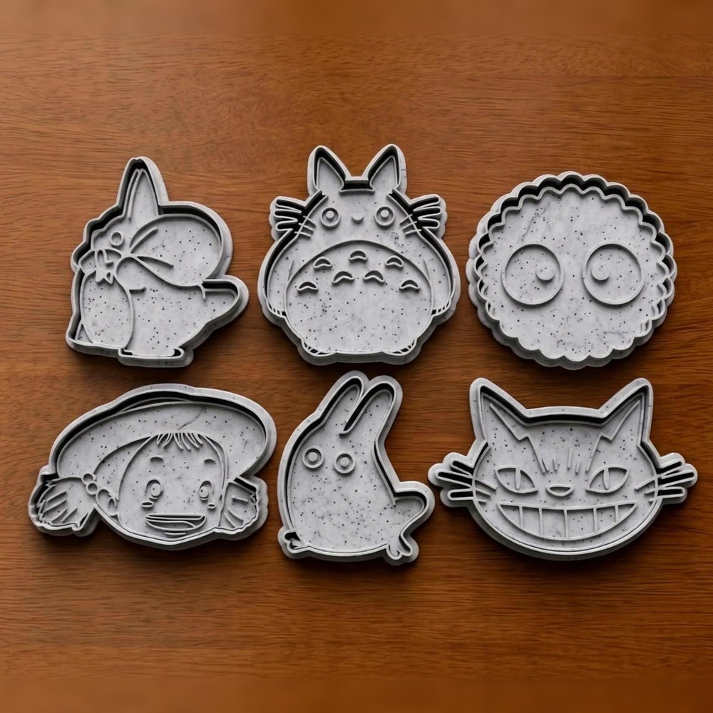 Anime & Manga - My Neighbour Totoro Cookie Cutter Set - 6 Cutters - Studio Ghibli - Stamp and Bake