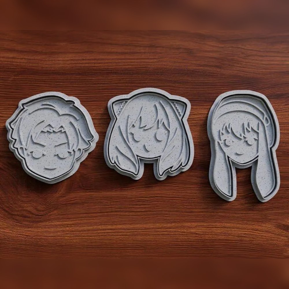 Anime & Manga - Spy x Family Cookie Cutter Set - 3 Cutters - Spy x Family - Stamp and Bake