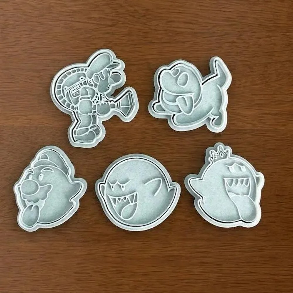 Birthday Parties - Super Mario Boo Cookie Cutter Set - 5 Cutters - Super Mario - Stamp and Bake