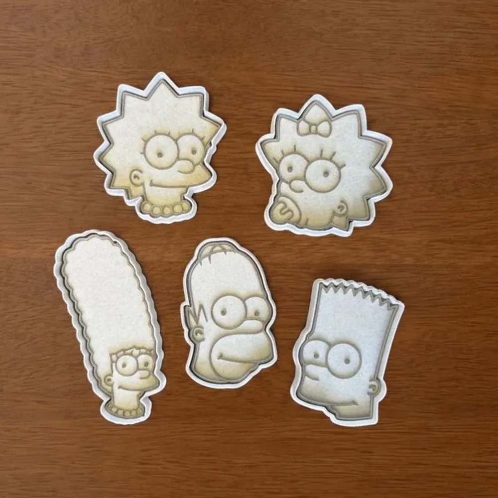 Birthday Parties - The Simpsons Cookie Cutter Set - 5 Cutters - The Simpsons - Stamp and Bake