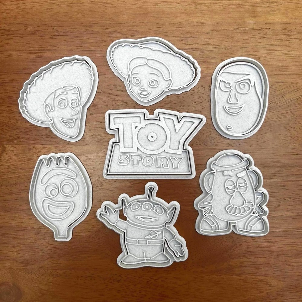 Birthday Parties - Toy Story Cookie Cutter Set - 7 Cutters - Toy Story - Stamp and Bake